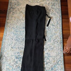 Black Dress Pants with Straight Leg Design